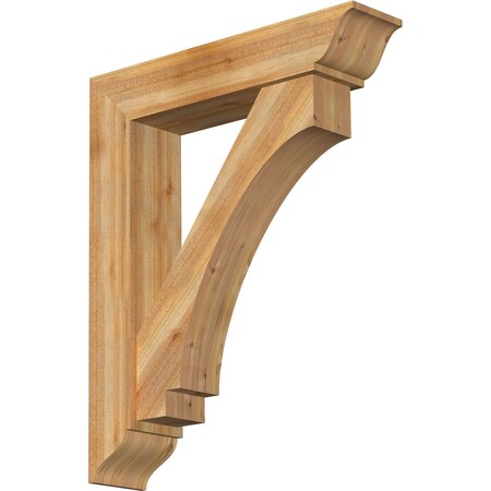 Imperial Traditional Rough Sawn Bracket W/ Offset Brace, Western Red Cedar, 8W X 36D X 44H